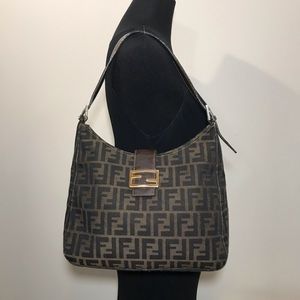 fendi zucca hobo shoulder bag